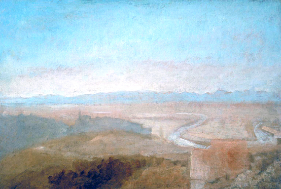 Hill Town on the Edge of the Campagna 1828 by J.M.W. Turner, oil painting reproduction on canvas Hill Town on the Edge of the Campagna 1828