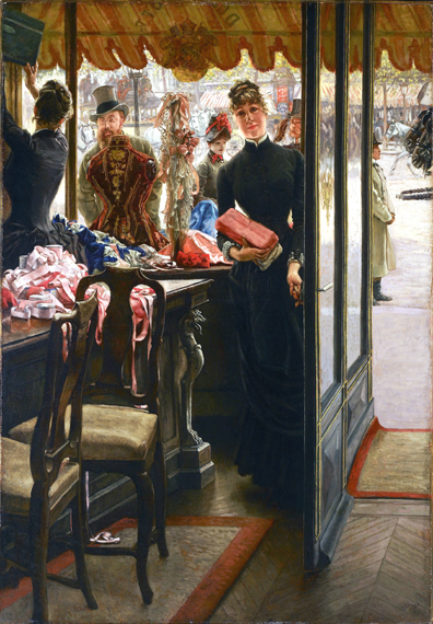 La-Demoiselle-De-Magasin by James Tissot, oil painting reproduction on canvas La-Demoiselle-De-Magasin