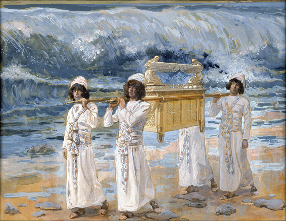 The Ark Passes Over the Jordan by James Tissot, oil painting reproduction on canvas The Ark Passes Over the Jordan