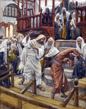 Jesus Chases a Possessed Man From the Synagogue