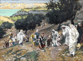Jesus Heals the Blind and Lame on the Mountain