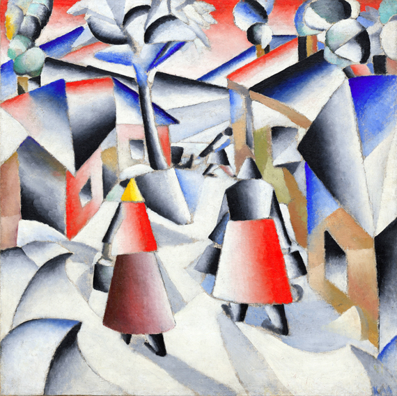 Morning in the Village after Snowstorm 1912 by Kazimir Malevich, oil painting reproduction on canvas Morning in the Village after Snowstorm 1912