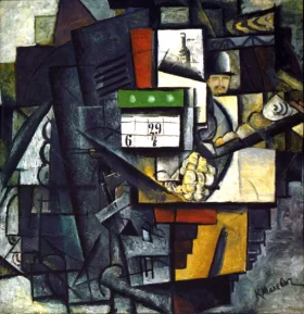 Lady on a Tram Station 1913