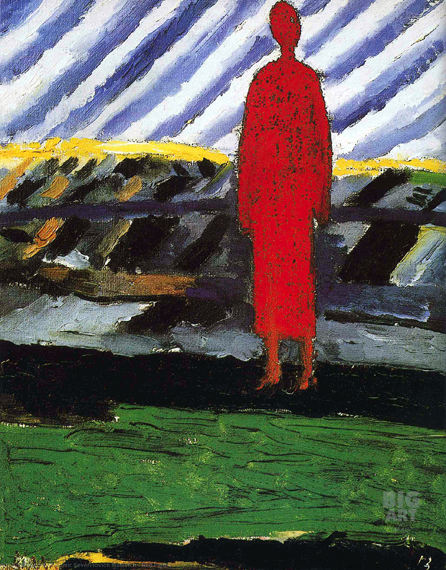 Red Figure 1928 by Kazimir Malevich, oil painting reproduction on canvas Red Figure 1928