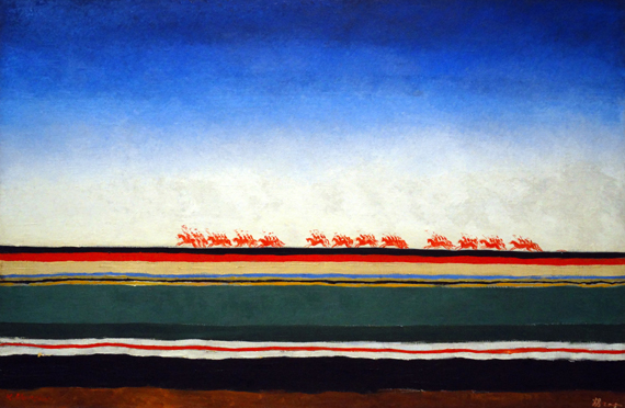 Red Cavalry Riding by Kazimir Malevich, oil painting reproduction on canvas Red Cavalry Riding