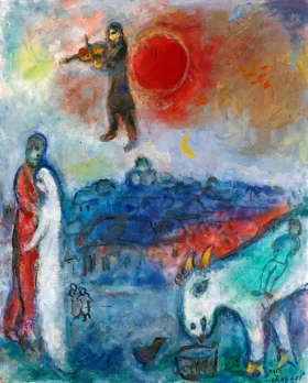 Le Violoniste au Soleil Rouge