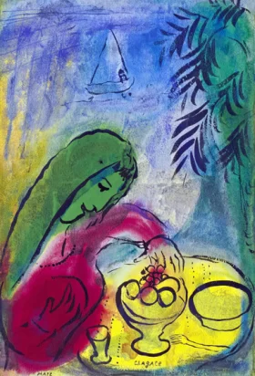 Femme avec coupe de fruits