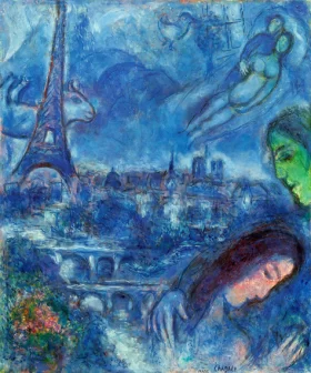 Paysage de Paris En Bleu