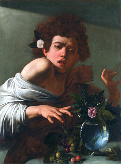 Boy bitten by a Lizard by Caravaggio, oil painting reproduction on canvas Boy bitten by a Lizard