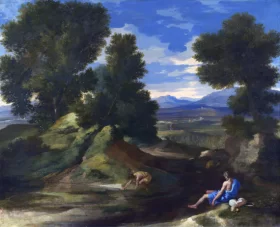 Landscape with a Man scooping Water from a Stream 1637
