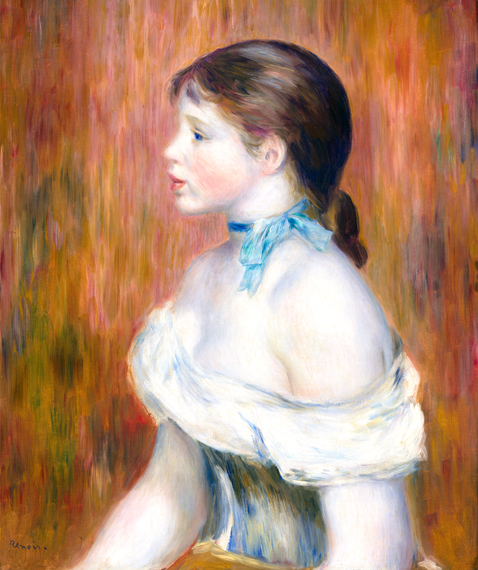 Girl with a Blue Ribbon 1888
