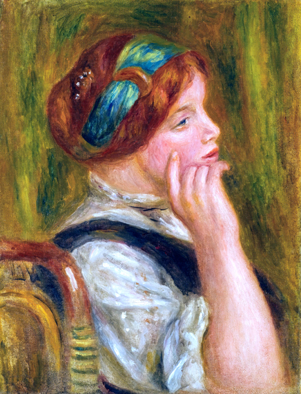 Portrait De Femme Au Bandeau Vert