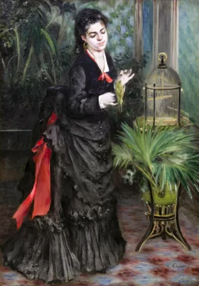 Woman with Parrot