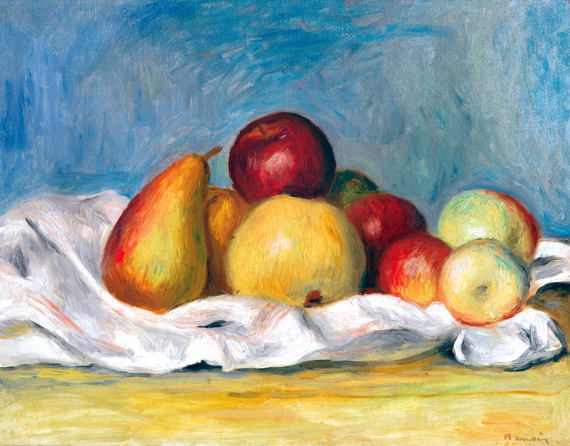 Poires Et Pommes by Pierre Auguste Renoir, oil painting reproduction on canvas Poires Et Pommes