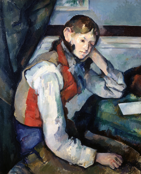 The Boy in the Red Vest by Paul Cezanne, oil painting reproduction on canvas The Boy in the Red Vest