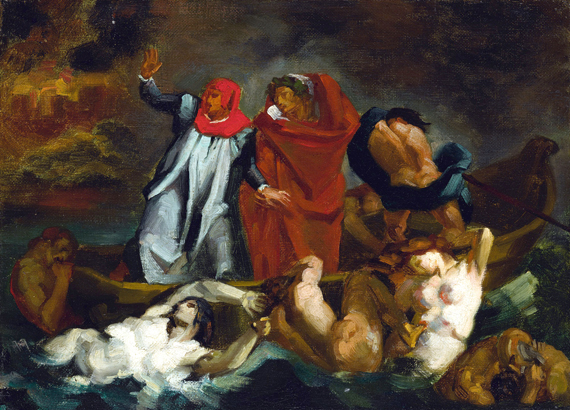 D’après Delacroix- La Barque De Dante 1870 by Paul Cezanne, oil painting reproduction on canvas D'après Delacroix- La Barque De Dante 1870