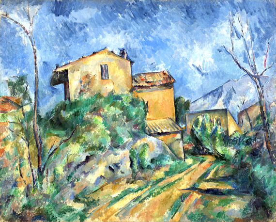 Maison Maria with a view of Château Noir 1895 by Paul Cezanne, oil painting reproduction on canvas Maison Maria with a view of Château Noir 1895