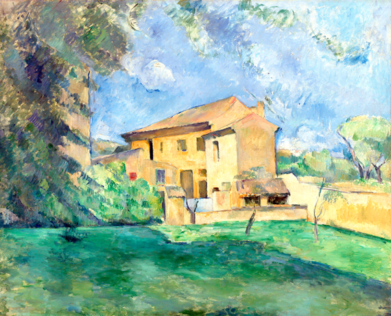 The Farm at the Jas De Bouffan 1887 by Paul Cezanne, oil painting reproduction on canvas The Farm at the Jas De Bouffan 1887