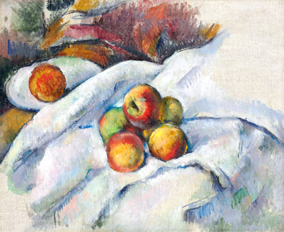 Pommes sur un Linge 1885 by Paul Cezanne, oil painting reproduction on canvas Pommes sur un Linge 1885