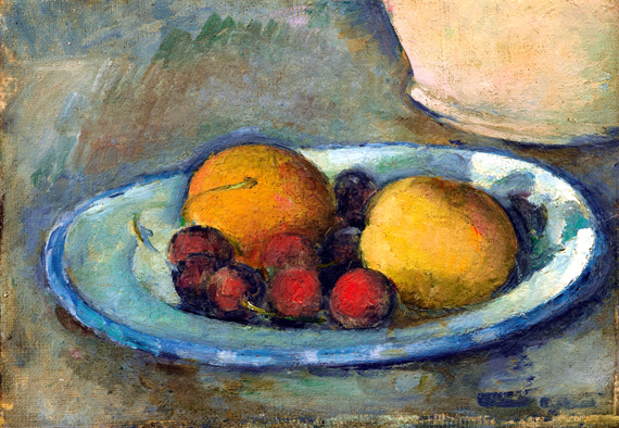 Abricots et Cerises sur une Assiette
