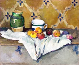 Still Life with Jar, Cup, and Apples 1877