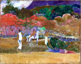 Women and a White Horse
