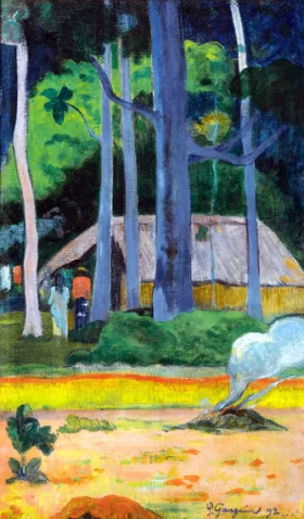 The Courtyard Of The Hospital At Arles Cabane Sous Les Arbres