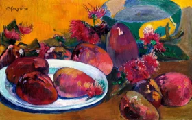 Femme Dans Un Jardin Nature Morte Aux Mangos