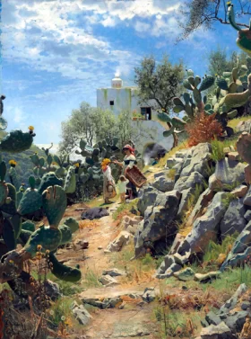 At Noon on a Cactus Plantation in Capri 1885