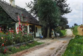 Conversation on the road to the farm