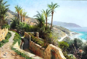 Summer day along the Italian coastline near Amalfi 1902