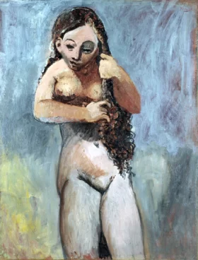 Nude Combing Her Hair