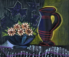 Vase of Flowers and Pitcher