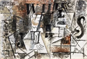 Glass and Packet of Cigarettes