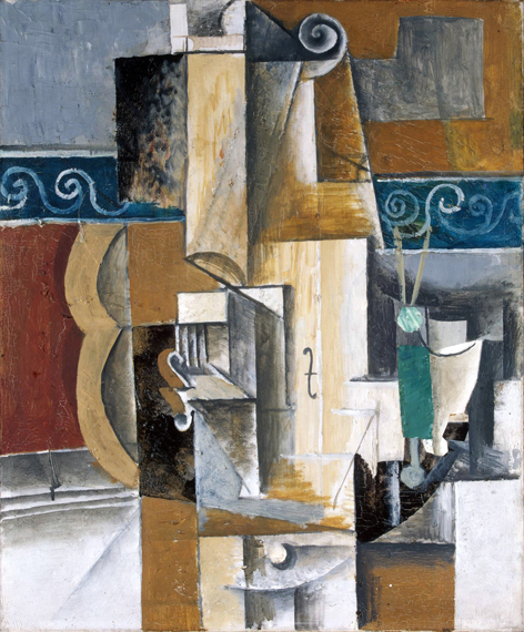 Guitar and Violin by Pablo Picasso (Inspired by), oil painting reproduction on canvas Guitar and Violin