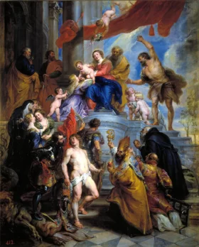 The Holy Family Surrounded by Saints 1630