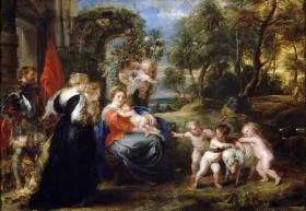 Rest On the Flight to Egypt with Saints