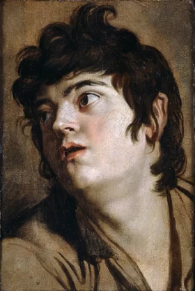 Scène de Village aux Quatre Couleurs Head of a young Man 1601