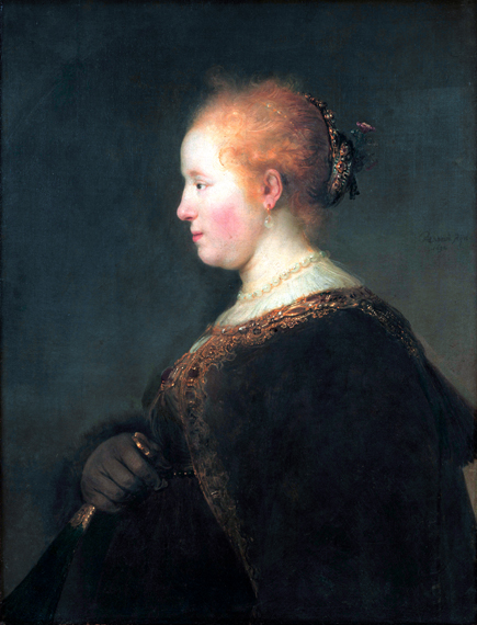 Young woman in profile 1632