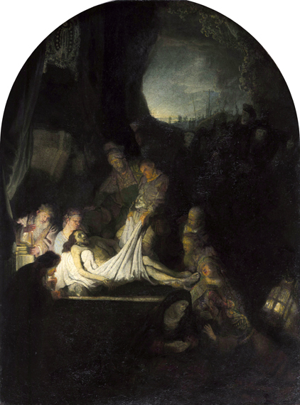 Entombment of Christ by Rembrandt, oil painting reproduction on canvas Entombment of Christ