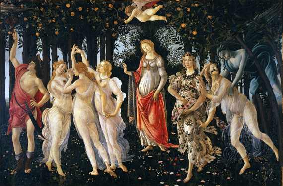 La Primavera 1482 by Sandro Botticelli, oil painting reproduction on canvas La Primavera 1482