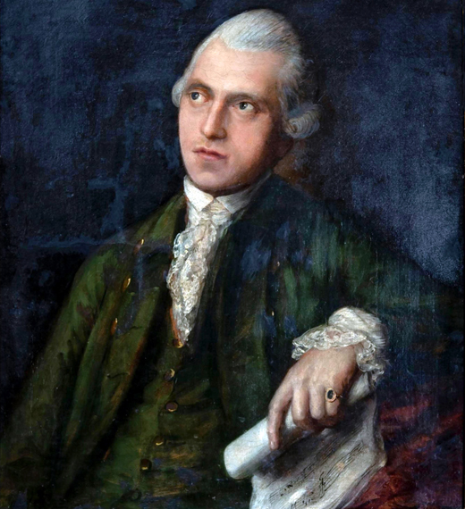 portrait of Antonín Kammel 1768 by Thomas Gainsborough, oil painting reproduction on canvas portrait of Antonín Kammel 1768