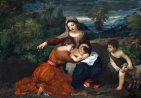 The Madonna and Child with a Female Saint and the Infant Saint John the Baptist
