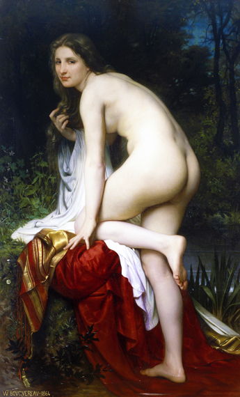 Bather 1864 by William-Adolphe Bouguereau, oil painting reproduction on canvas Bather 1864