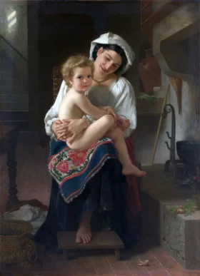 Young Mother Gazing at Her Child 1871