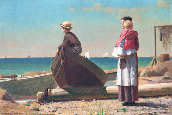 Dad’s Coming! 1873 by Winslow Homer, oil painting reproduction on canvas Dad's Coming! 1873