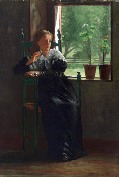 At the Window 1872 by Winslow Homer, oil painting reproduction on canvas At the Window 1872