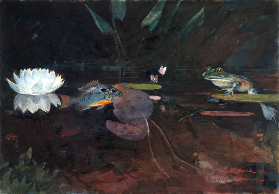 Mink Pond, 1891 by Winslow Homer, oil painting reproduction on canvas Mink Pond, 1891