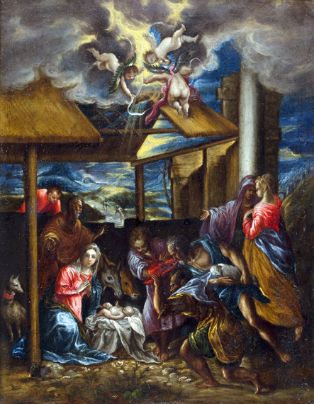 The Adoration of the Shepherds by El Greco, oil painting reproduction on canvas The Adoration of the Shepherds