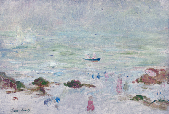 Plage de la Comtesse dans la brume 1894 by Berthe Morisot, oil painting reproduction on canvas Plage de la Comtesse dans la brume 1894